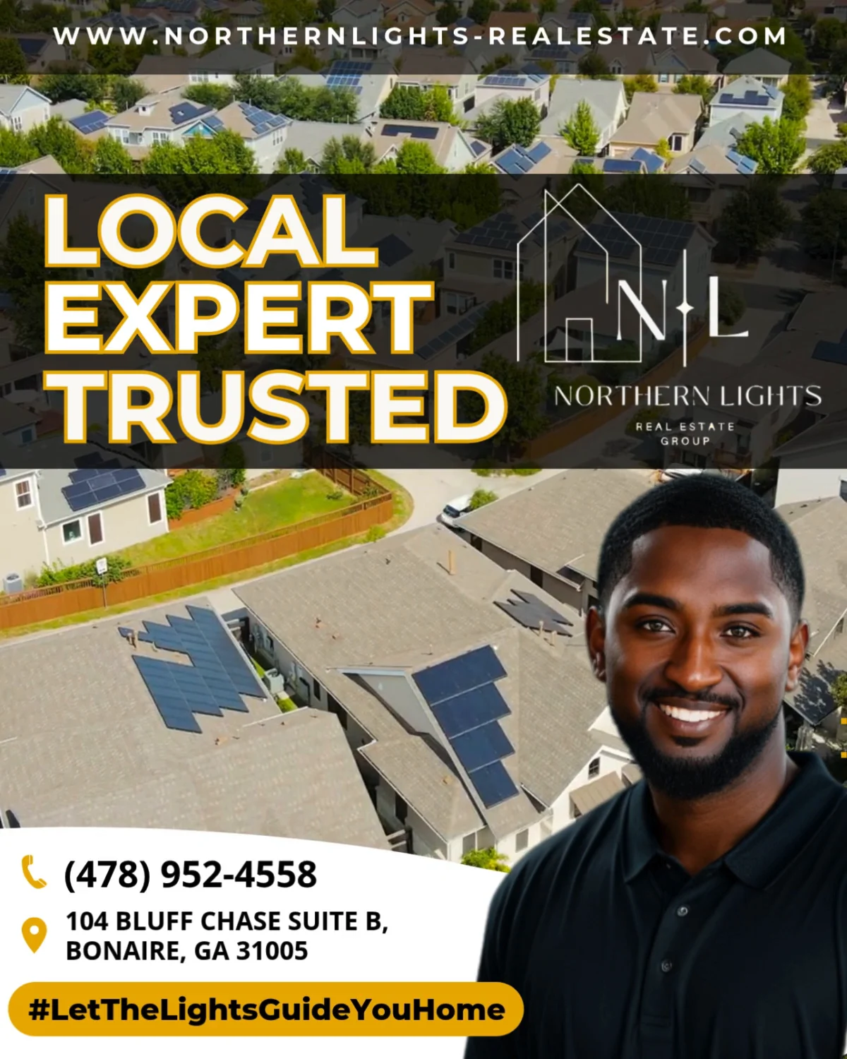 Northern Lights campaign creative introducing their local real estate expertise